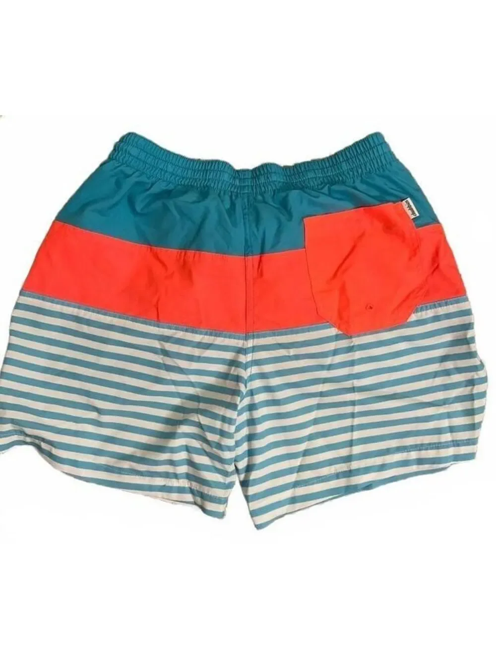 Chubbies striped swim trunks blue coral size large